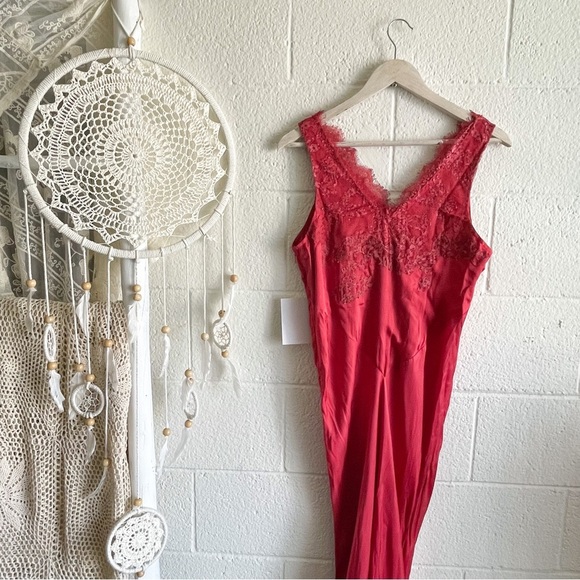 NWT Free People X Brenda Knight Laced Maxi Slip Dress - Picture 5 of 16